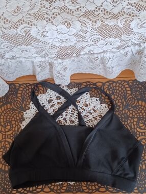 JILLIAN MICHAELS IMPACT RUN YOUR A** OFF BLACK SPORTS BRA SIZE LARGE